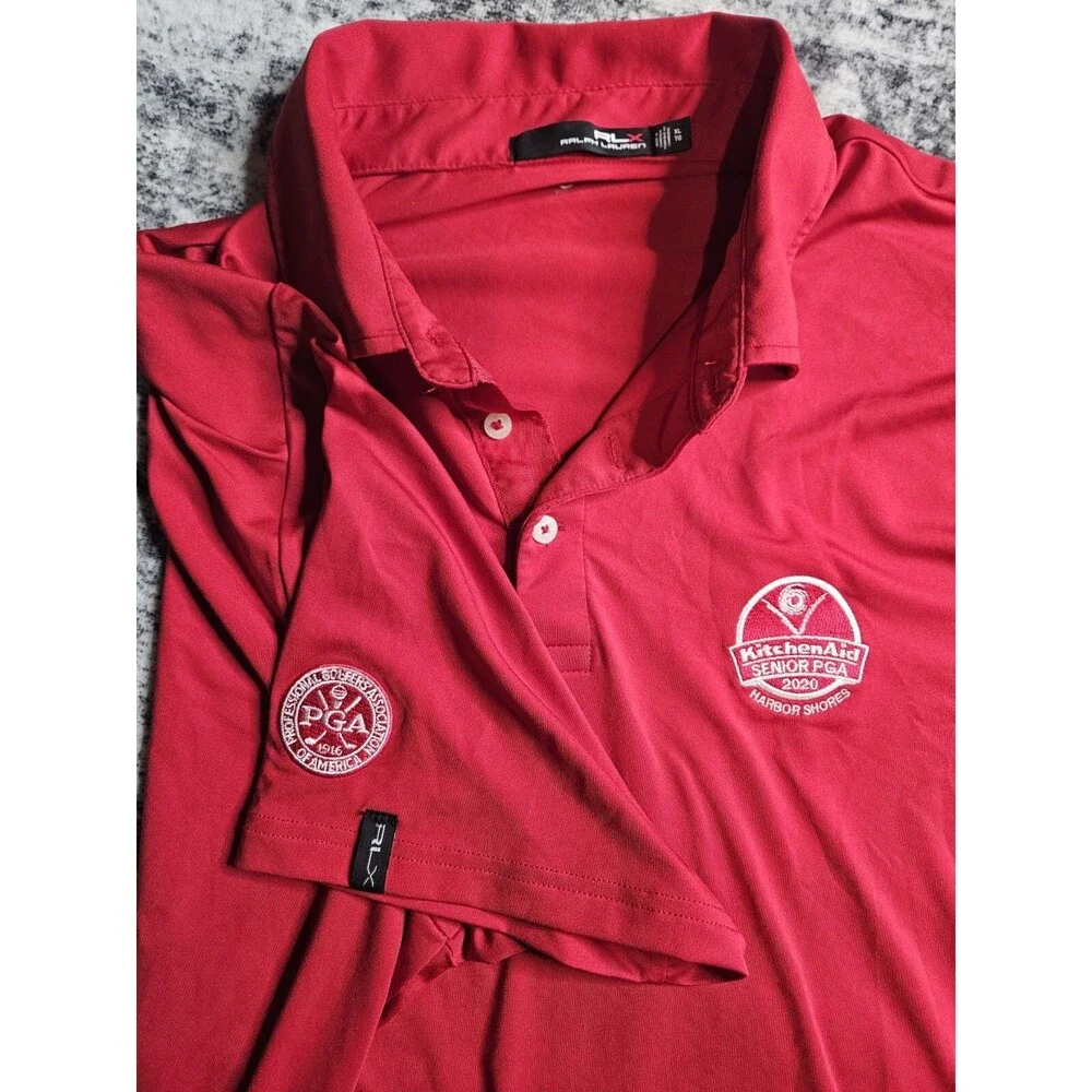 Ralph Lauren RLX Golf Polo Wicking Harbor Shores KitchenAid Senior PGA Size XL